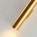 Modern brushed gold & matte black cylindrical wall lights bedroom led
