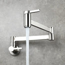 Modern brushed gold pot filler faucet kitchen wall mounted foldable spout