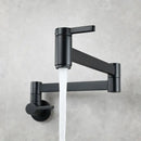 Modern brushed gold pot filler faucet kitchen wall mounted foldable spout