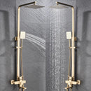 DecorBites™ Brushed Gold Rain Shower Bath Faucet Wall Mounted - Shower Set Mixer