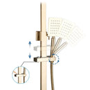 DecorBites™ Brushed Gold Rain Shower Bath Faucet Wall Mounted - Shower Set Mixer