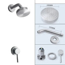 Modern brushed gold rainfall shower faucet set bathroom fixture