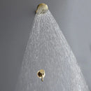 Modern brushed gold rainfall shower faucet set bathroom fixture