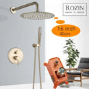 Modern brushed gold rainfall shower set bathroom fixture