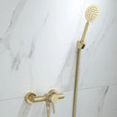 Modern brushed gold shower faucet set bathroom handheld mixer