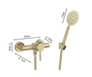 Modern brushed gold shower faucet set bathroom handheld mixer