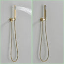 Modern brushed gold shower faucet system with rainfall head for bathroom