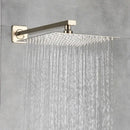 Modern brushed gold shower mixer with rainfall head for bathroom