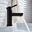 Modern brushed gold solid brass bathroom faucet single handle tap
