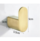 Modern brushed gold stainless steel robe hook bathroom hanger