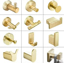 Modern brushed gold stainless steel robe hook bathroom hanger