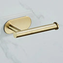 DecorBites™ Brushed Gold Stainless Steel Toilet Paper Holder Kitchen Bathroom Tissue Rack Stand