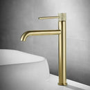 DecorBites™ Brushed Gold Swivel Faucet for Bathroom Basin, Hot Cold Water Sink Crane