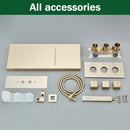 DecorBites™ Brushed Gold Thermostatic Shower Faucet Set with Concealed Mixer Tap