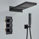DecorBites™ Brushed Gold Thermostatic Shower Faucet Set with Concealed Mixer Tap