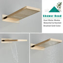DecorBites™ Brushed Gold Thermostatic Shower Faucet Set with Concealed Mixer Tap