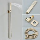 DecorBites™ Brushed Gold Thermostatic Shower Faucet Set with Concealed Mixer Tap