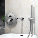 Modern brushed gold tub faucet with handheld shower bathroom mixer