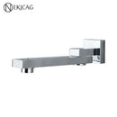 Modern brushed gold wall mounted basin faucet bathroom mixer rotating spout