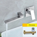 Modern brushed gold wall mounted basin faucet set bathroom mixer tap