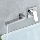 Modern brushed gold wall mounted basin faucet set bathroom mixer tap