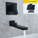Modern brushed gold wall mounted basin faucet set bathroom mixer tap