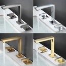 Modern brushed gold waterfall basin faucet bathroom sink fixture