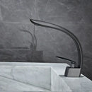 DecorBites™ Brushed Gold Basin Mixer Tap Single Handle Hot Cold Waterfall Faucet