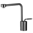 DecorBites™ Brushed Gold Kitchen and Bathroom Faucet Swivel Sink Water Crane, Hot Cold Basin Faucet