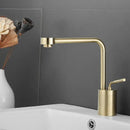 DecorBites™ Brushed Gold Kitchen and Bathroom Faucet Swivel Sink Water Crane, Hot Cold Basin Faucet