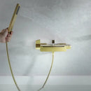 Modern brushed gold waterfall shower faucet set bathroom mixer