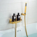 Modern brushed gold waterfall shower faucet set bathroom mixer