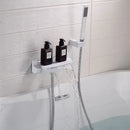 Modern brushed gold waterfall shower faucet set bathroom mixer