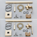 DecorBites™ Brushed Gold Tub Shower Faucet Floor Mounted Waterfall Mixer Tap