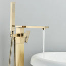 DecorBites™ Brushed Gold Tub Shower Faucet Floor Mounted Waterfall Mixer Tap