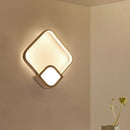 Modern brushed gold & white led sconce bedroom max bulb wattage 15w