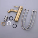 Modern brushed golden brass basin faucet bathroom mixer tap
