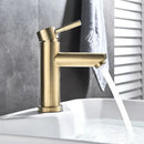 Modern brushed golden brass basin faucet bathroom mixer tap