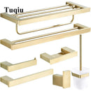 Modern brushed matt gold decorbites bath set bathroom accessories