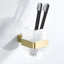Modern brushed matt gold decorbites bath set bathroom accessories
