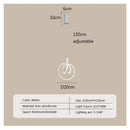 Modern brushed metal & white led bedside pendant light bedroom