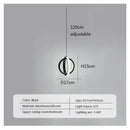 Modern brushed metal & white led bedside pendant light bedroom