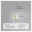 Modern brushed metal & white led bedside pendant light bedroom