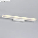 Modern brushed metallic led vanity sconce with acrylic shade bathroom