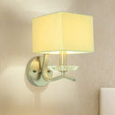 Modern brushed nickel bedside wall lamp with crystal – bedroom cube