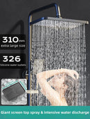 Modern brushed nickel electric sunflower rainfall shower bathroom set