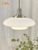 Modern brushed nickel glass pendant light kitchen indoor lighting