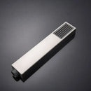 Modern brushed nickel handshower set bathroom rectangular showerhead