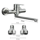 Modern brushed nickel kitchen faucet wall mounted single lever mixer