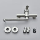 Modern brushed nickel kitchen faucet wall mounted single lever mixer